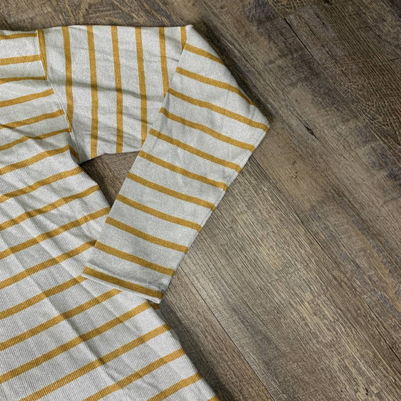 Anthropologie Vanessa & Virginia Tunic Top Womens Size Medium Gray‎ Striped - Picture 4 of 9